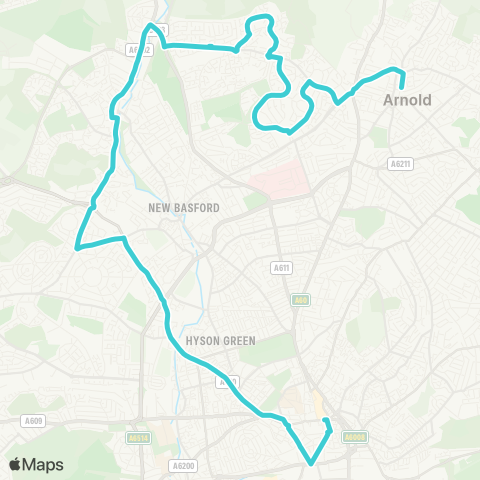 Nottingham City Transport  map