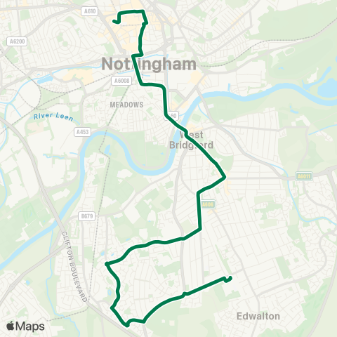 Nottingham City Transport  map