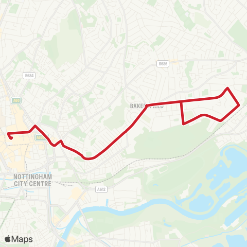 Nottingham City Transport  map