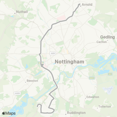 Nottingham City Transport  map