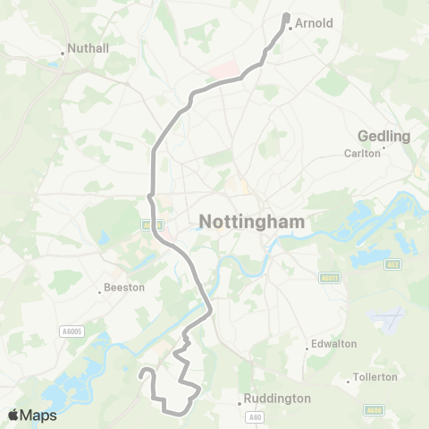 Nottingham City Transport  map