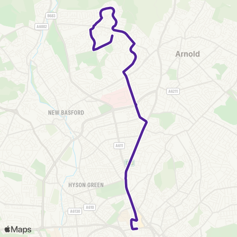 Nottingham City Transport  map