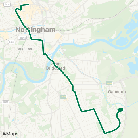 Nottingham City Transport  map