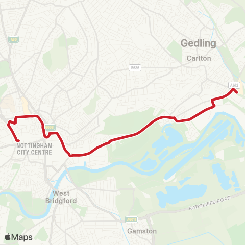 Nottingham City Transport  map