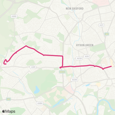 Nottingham City Transport  map