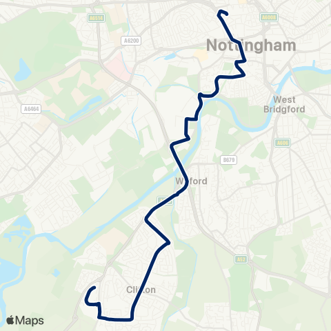 Nottingham City Transport  map