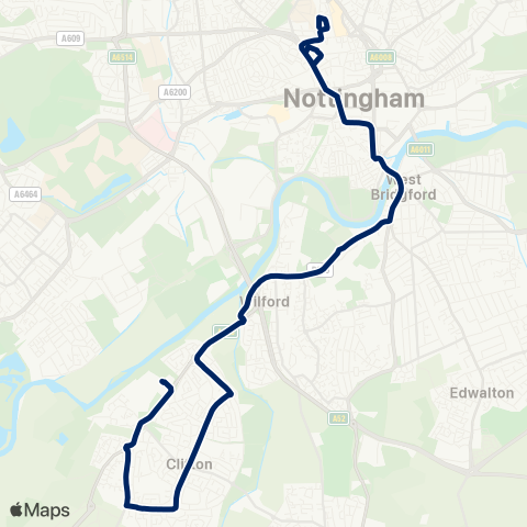 Nottingham City Transport  map