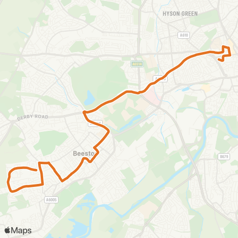 Nottingham City Transport  map