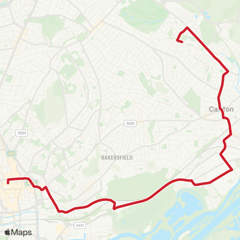 Nottingham City Transport  map