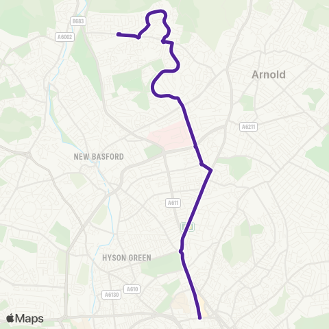 Nottingham City Transport  map