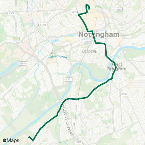 Nottingham City Transport  map