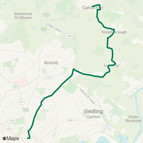 Nottingham City Transport  map