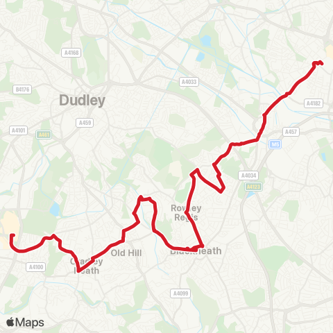 National Express West Midlands  map