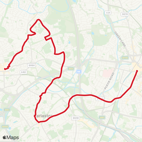 National Express West Midlands  map