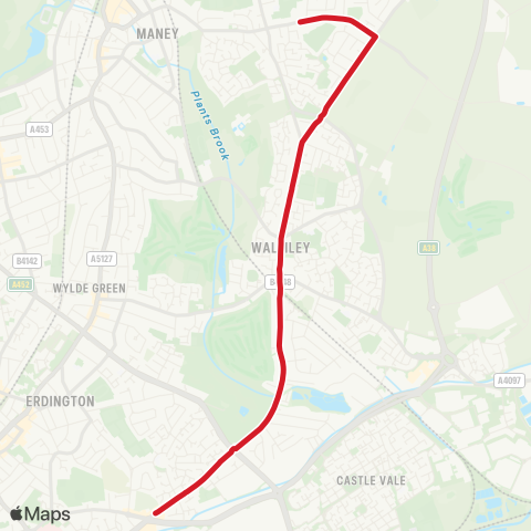 National Express West Midlands  map