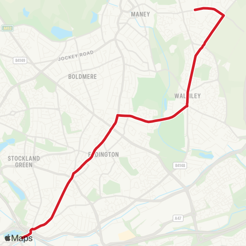 National Express West Midlands  map