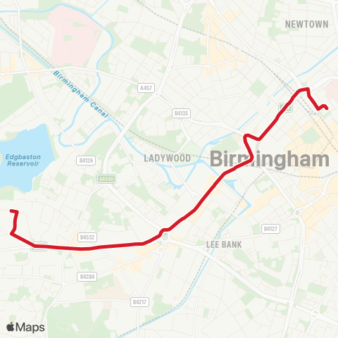 National Express West Midlands  map