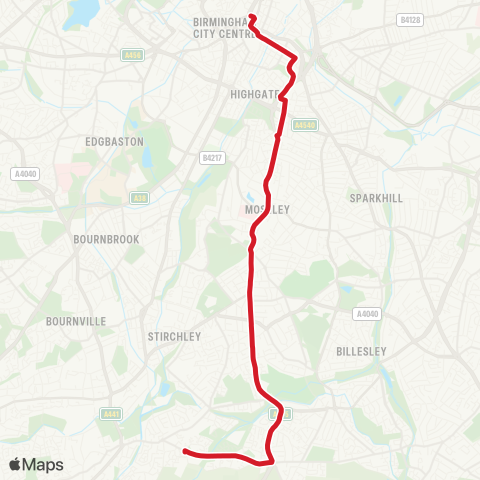 National Express West Midlands  map