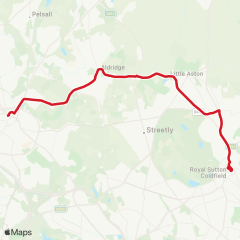 National Express West Midlands  map