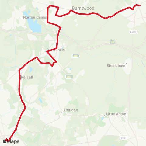 National Express West Midlands  map