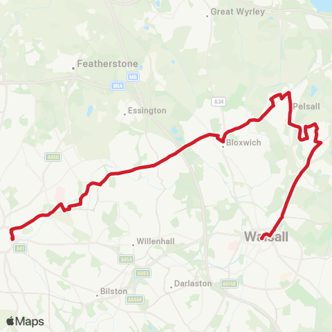 National Express West Midlands  map