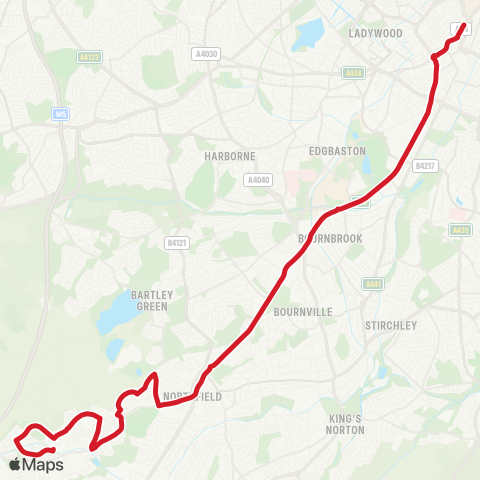 National Express West Midlands  map