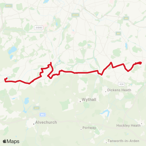 National Express West Midlands  map