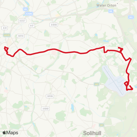 National Express West Midlands  map