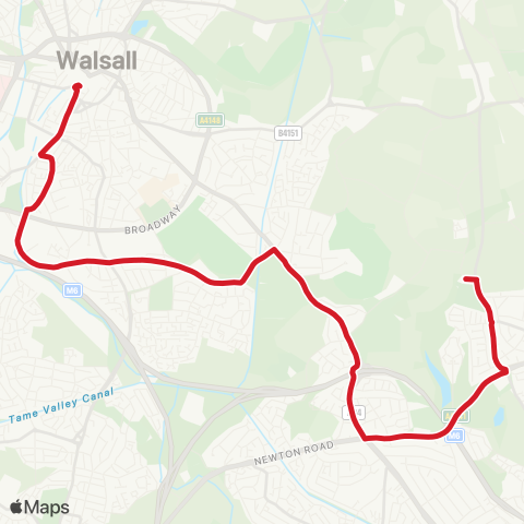 National Express West Midlands  map