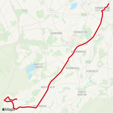 National Express West Midlands  map