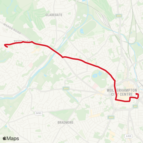 National Express West Midlands  map