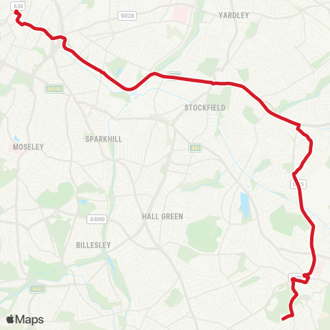 National Express West Midlands  map