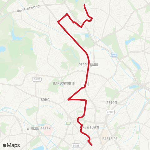 National Express West Midlands  map