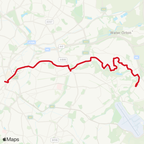 National Express West Midlands  map