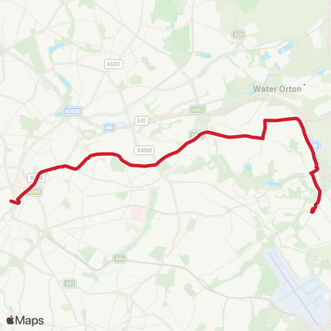 National Express West Midlands  map