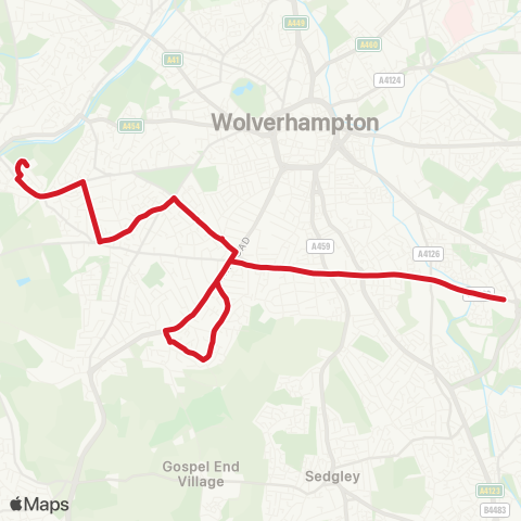 National Express West Midlands  map