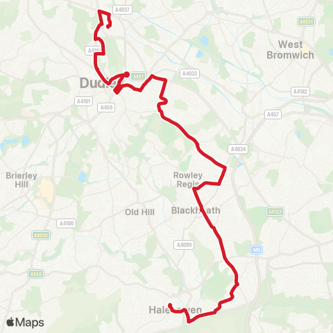 National Express West Midlands  map