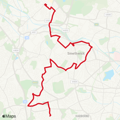 National Express West Midlands  map