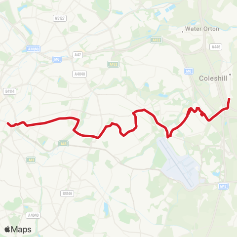 National Express West Midlands  map