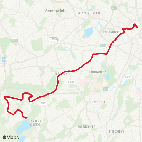 National Express West Midlands  map