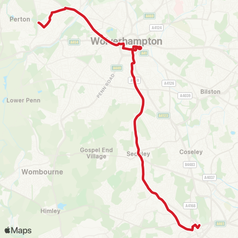 National Express West Midlands  map