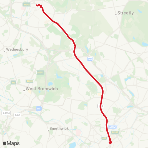 National Express West Midlands  map