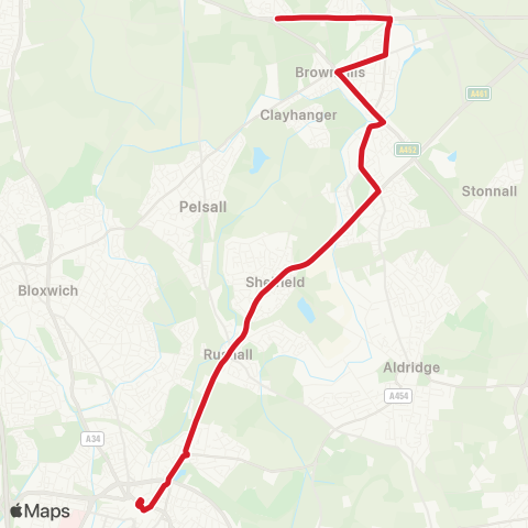 National Express West Midlands  map