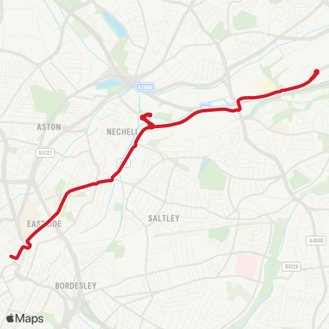 National Express West Midlands  map