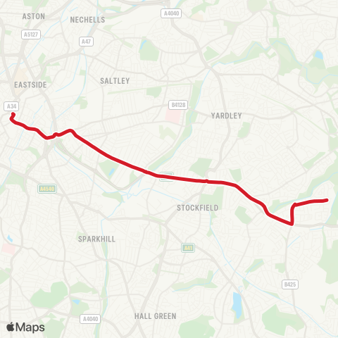 National Express West Midlands  map