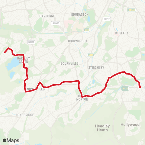 National Express West Midlands  map