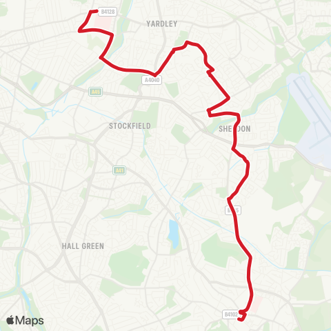 National Express West Midlands  map