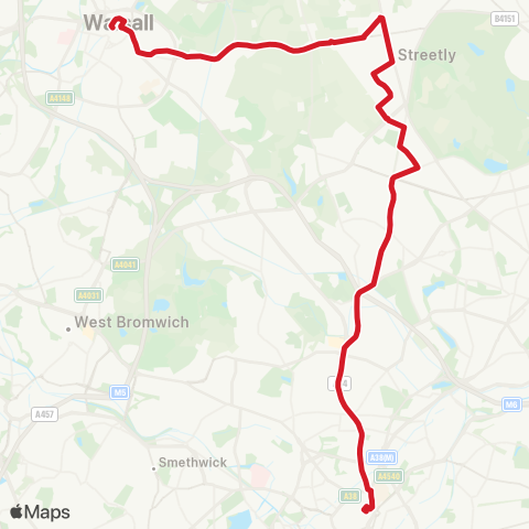 National Express West Midlands  map