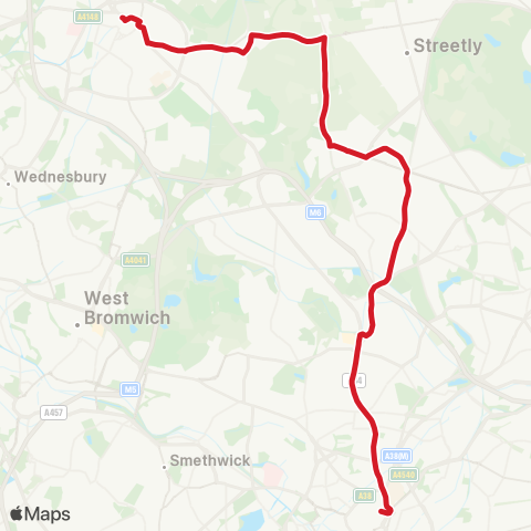 National Express West Midlands  map