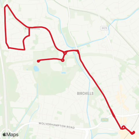 National Express West Midlands  map